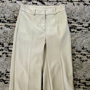 Off white pleather wide leg pants